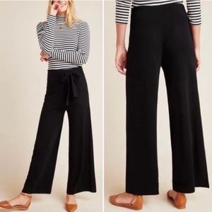 Anthropologie Black  Knit Lynette Palazzo Pants